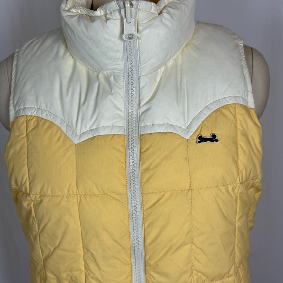 Le Tigre Yellow and Cream Puffer Vest - Picture 4 of 12